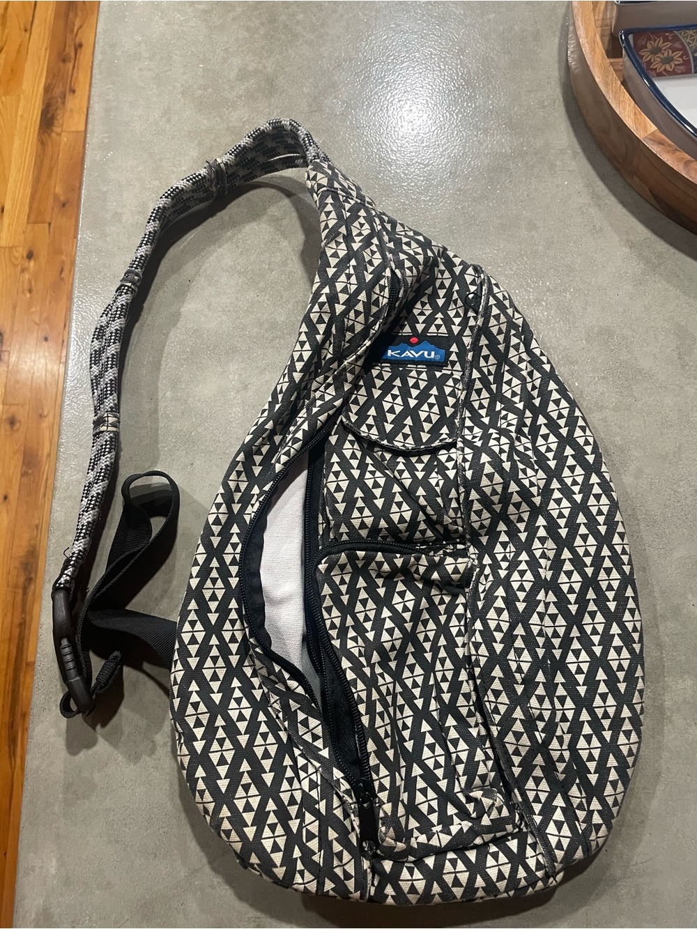 KAVU Black & White Sling Bag